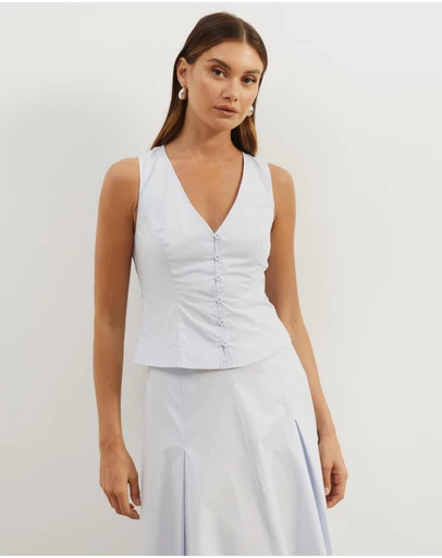 Atmos&Here - Maren Cotton Tie Back Vest Top
