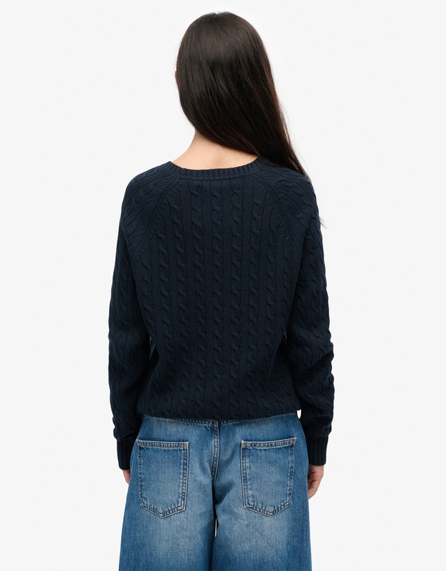 Superdry - Slouchy Cable Flag Knit