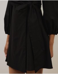Atmos&Here - Lisa Linen Blend Wrap Mini Dress
