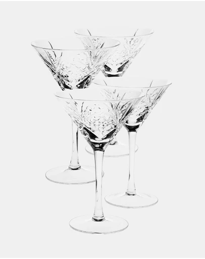 HOTTIE - Jonnie Traditional 4-Piece Martini Glass Set