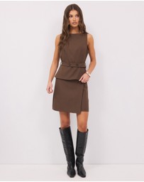 Calli - Remi Boat Neck Wrap Top