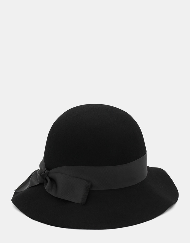 Morgan & Taylor - Julietta Wool Felt Cloche Hat in Black