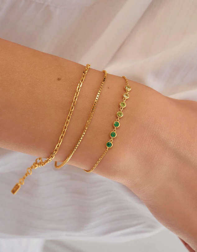 Ania Haie - Gold Green Station Bracelet