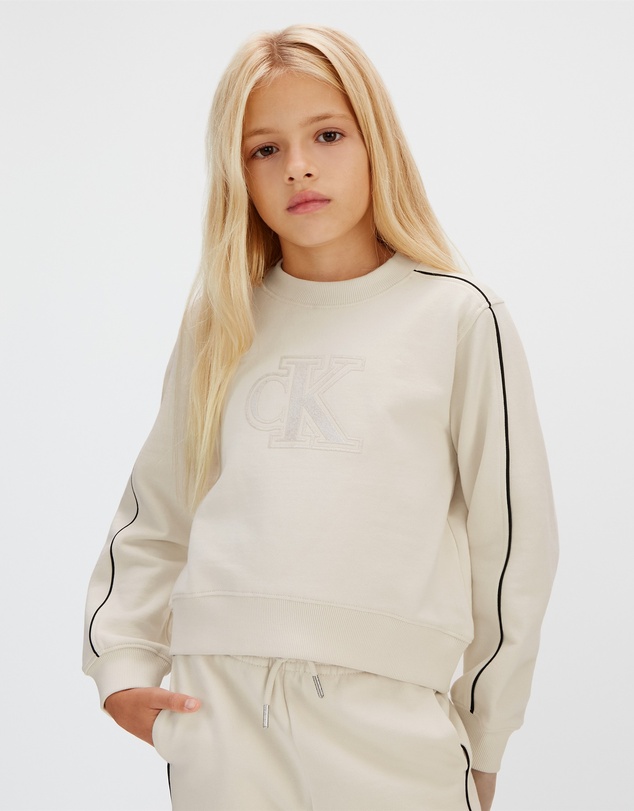 Calvin Klein Jeans - Girls Relaxed Piping Sweatshirt and Jogger Set