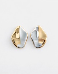 & Other Stories - Two-Toned Plate Earrings