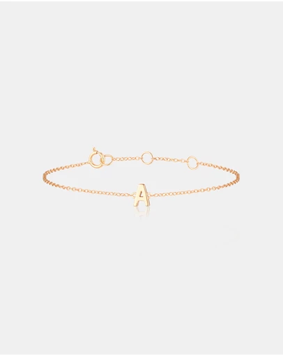 The Silver Collective - Children's A-Z Letter Bracelet - A