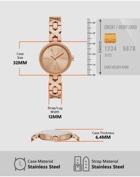 Armani Exchange - Rose Gold Analogue Watch
