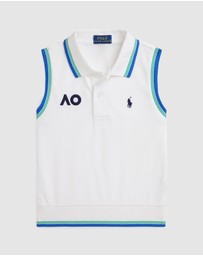 Polo Ralph Lauren - Australian Open Sleeveless Cropped Polo - Teens