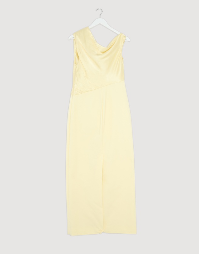 Revibe - Repaired Shona Joy Dillon Contrast Draped Maxi Dress - AU 12