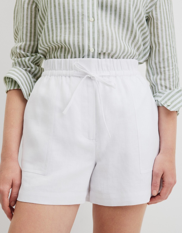 Country Road - Organically Grown Linen Tie Detail Short