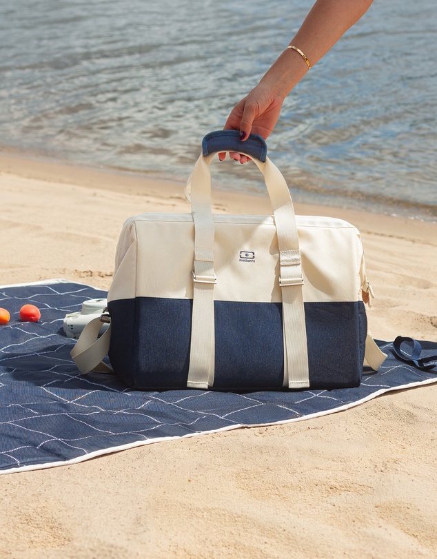 Monbento - Monbento Waterproof Picnic Blanket for Outdoor Meals - Blue Natural