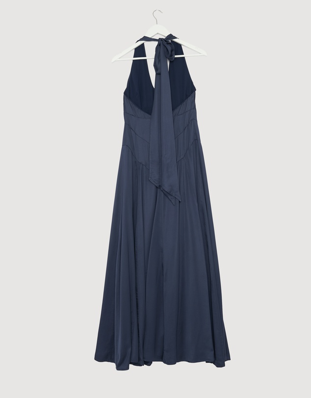 Revibe - Repaired Minima Esenciales Daphne Halter Scarf Maxi Dress - AU 10