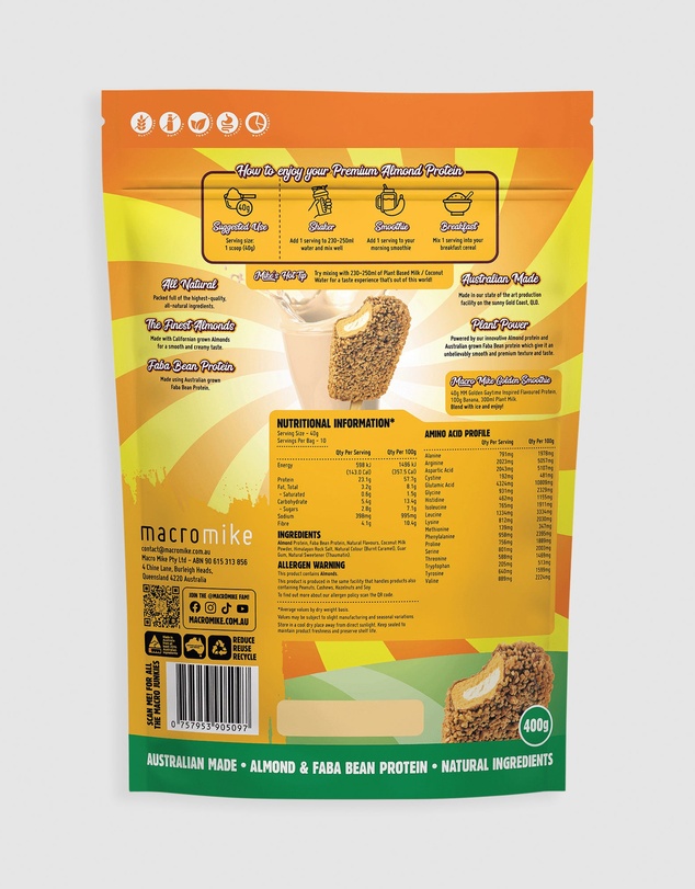 Macro Mike - Golden Gaytime Premium Almond Protein - 400g