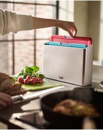 Joseph Joseph - Folio™ Icon 4-piece Regular Chopping Board Set with Storage Case (Multicolour)