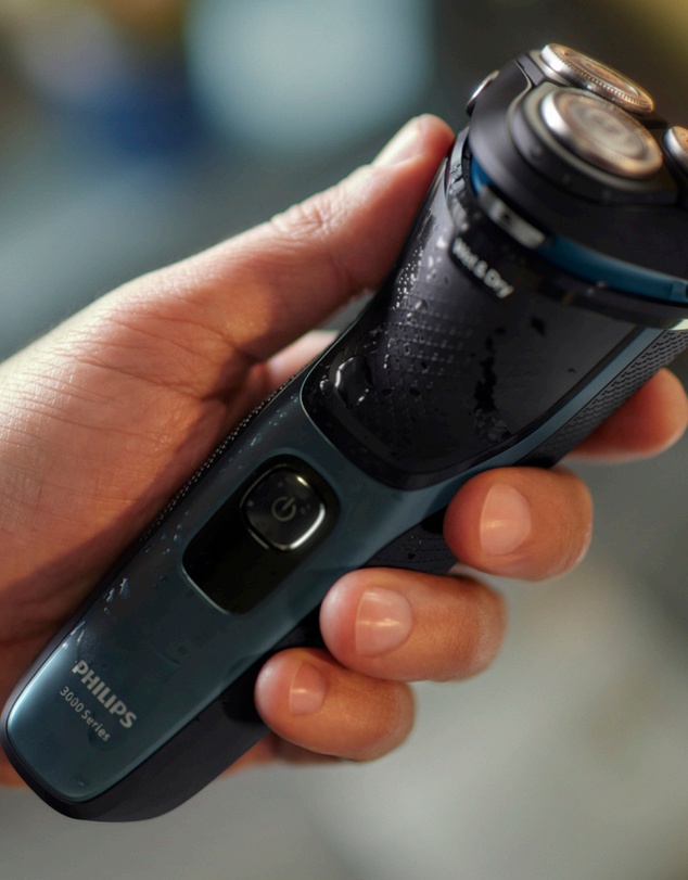 Philips - Philips Shaver Series 3000, 5D Pivot & Flex Heads, Wet & Dry, Pop-Up Trimmer, Anti-corrosion Deep Blue