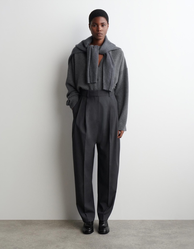 COS - Pleated Wool-Blend Barrel-Leg Trousers