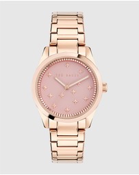 Ted Baker - Coolly 34mm Pink Dial and Rose Gold-Tone Bracelet Watch