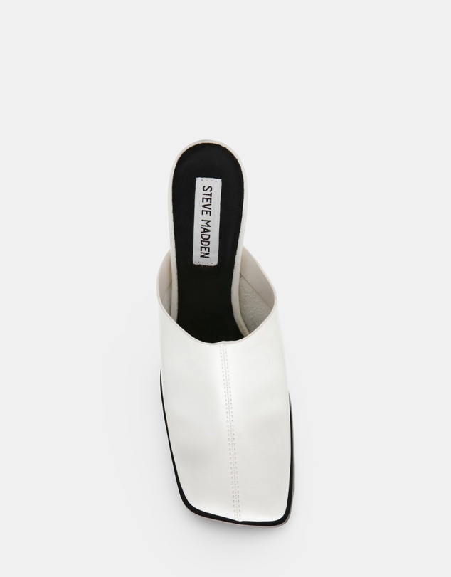 Steve Madden - Dempsey White Leather Heels