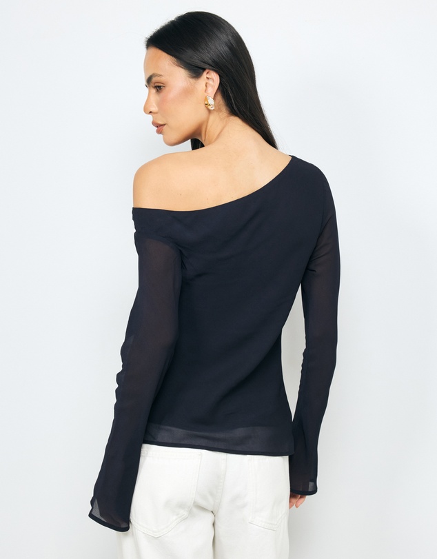 AERE - Off Shoulder Georgette Top