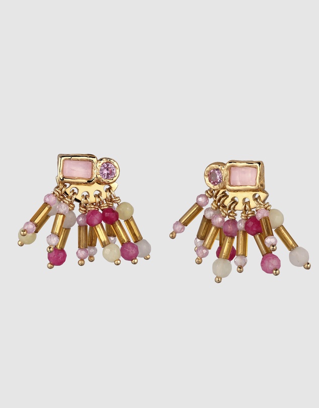 Haze & Glory - 2 in 1 Dazzle Stud Earrings - Gold