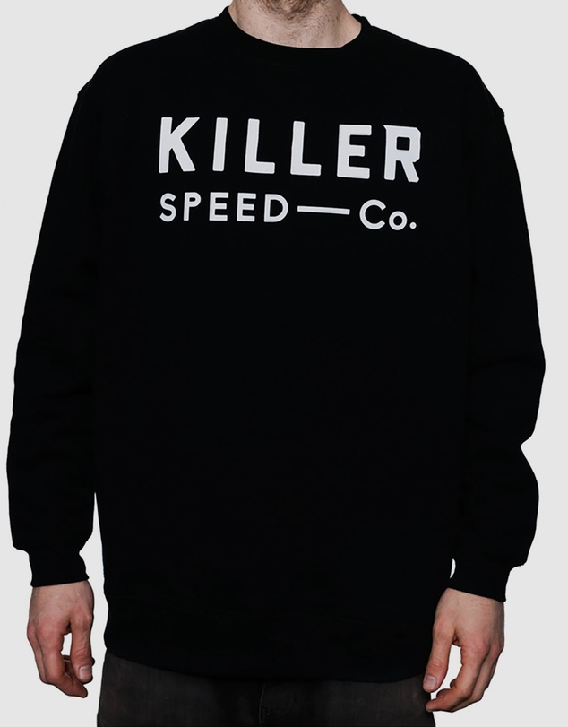 Killer Speed Co. - Killer Speed Co. Men Logo Crew Neck Jumper Raglan Sleeve Black 