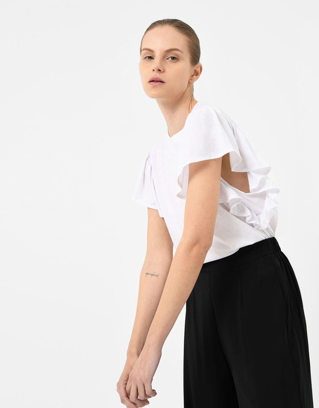 Forcast - Akane Ruffled Jersey Top