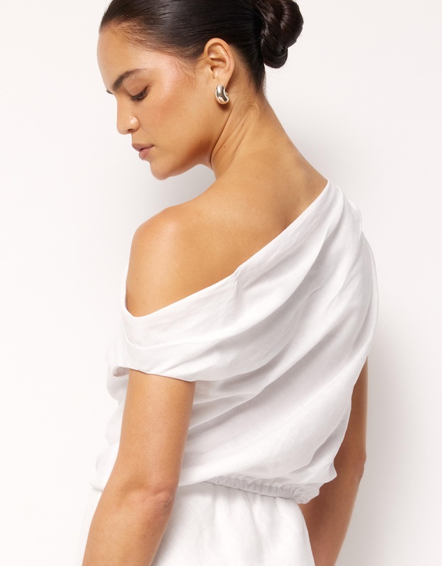 AERE - Cropped Off Shoulder Top