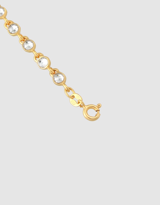 Elli Jewelry - Crystal Tennis Bracelet in Gold-Plated 925 Silver