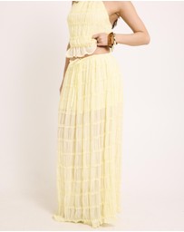 Subtitled - Alda Shirred Maxi Skirt