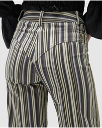 Laagam - Holly Corduroy Striped Pants