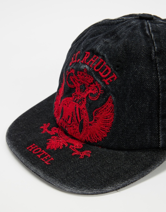RHUDE - St. Rhude Seal Denim Curved Brim Hat