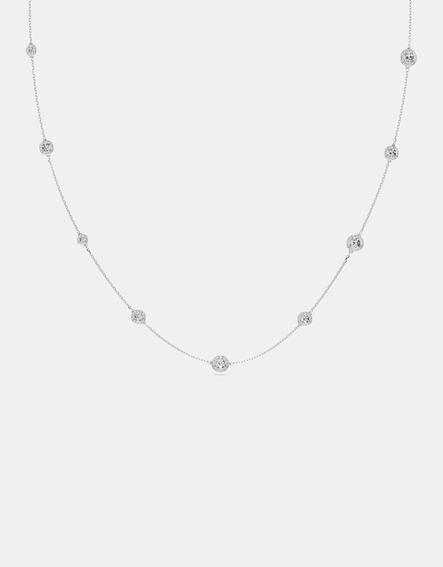 Swarovski - Una Angelic Strandage, Round Cut, White, Rhodium-Plated