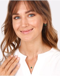 Elli Jewelry - Jewelry Set Drop Set Ear Hanger Quartz Gemstone in 925 Sterling Silver Gold Plated