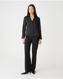 Forcast - Lila V-neck Satin Blouse