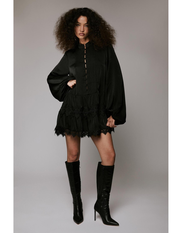 Bardot - Antonia Lace Trim Mini Dress
