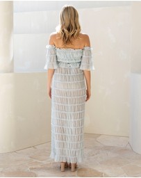 Angel Maternity - Marisol 2 piece Maternity Photoshoot Dress in Baby Blue