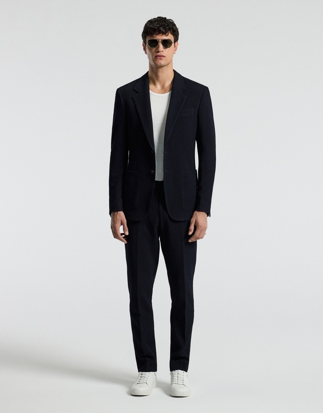Calibre - Herringbone Jacquard Blazer Navy