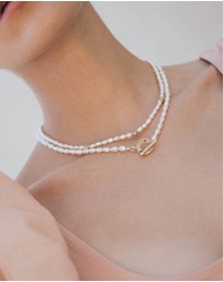 Haze & Glory - ICONIC EXCLUSIVE - Necklace Pacifica Pearl 925 Sterling Silver Gold-Plated