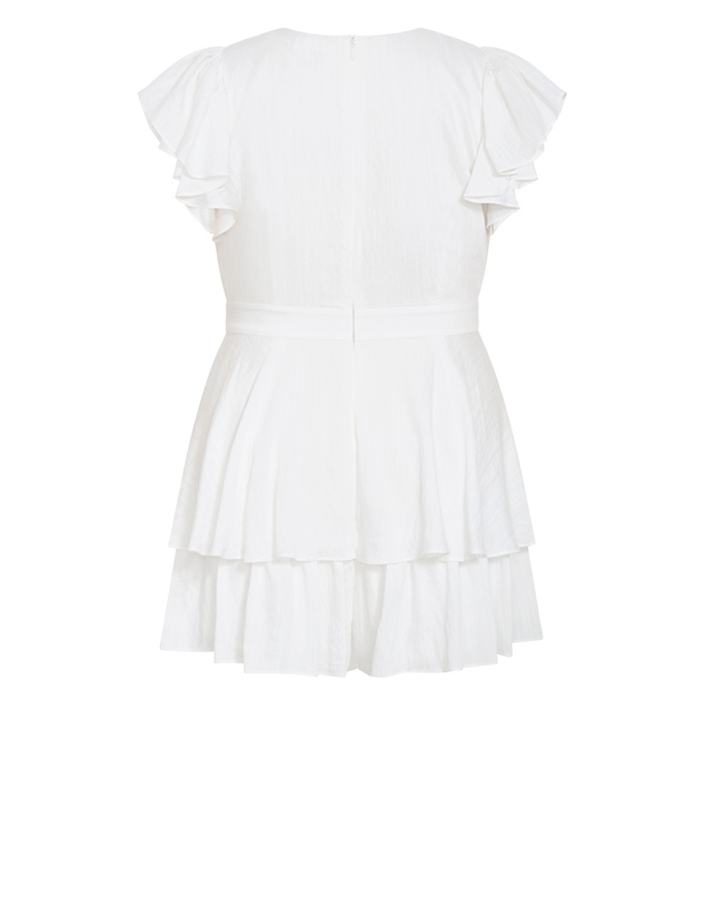 City Chic - Sunny Frill Playsuit