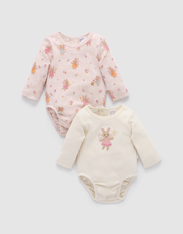 Purebaby - 2 Pack Bodysuit -Kids-Babies