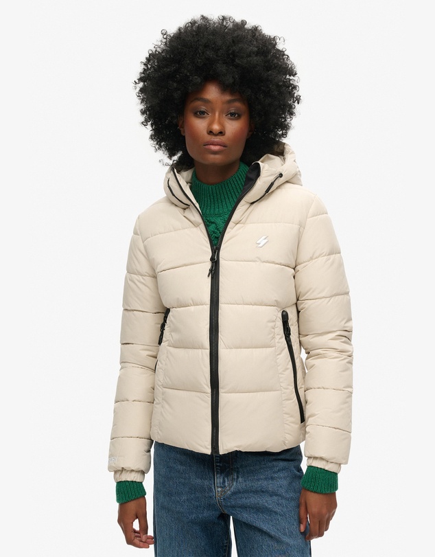 Superdry - Slim Fit Hooded Spirit Sports Puffer