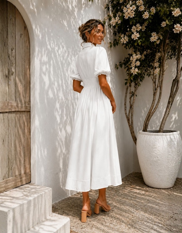 Esther & Co - Neriessa Dress - Serene White