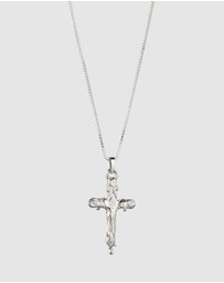 Kuzzoi - ICONIC EXCLUSIVE - Necklace Men Cross Pendant 925 Sterling Silver
