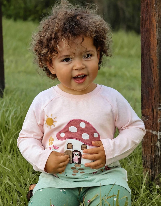 Purebaby - Toadstool House Long Sleeve Tee -Kids-Babies