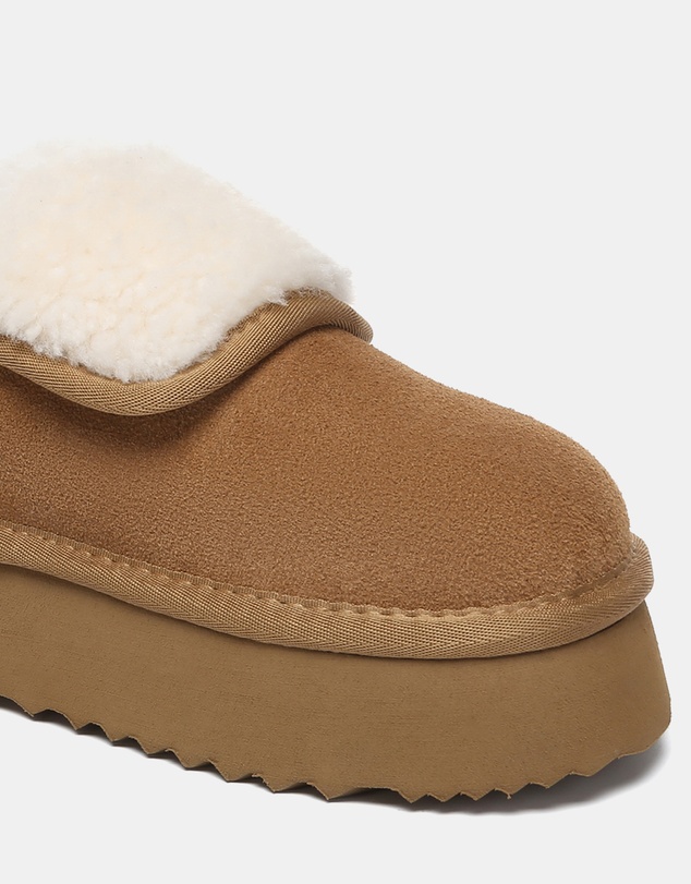 EVERAU - Australian Shepherd Ugg Tenley Platform Cow Suede Upper House Shoes