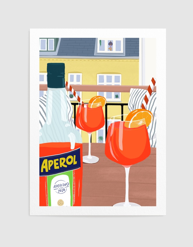 Olive et Oriel - Balcony Hygge by Bykammille Art Print