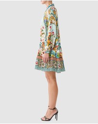Camilla - Long Sleeve Tiered Short Dress