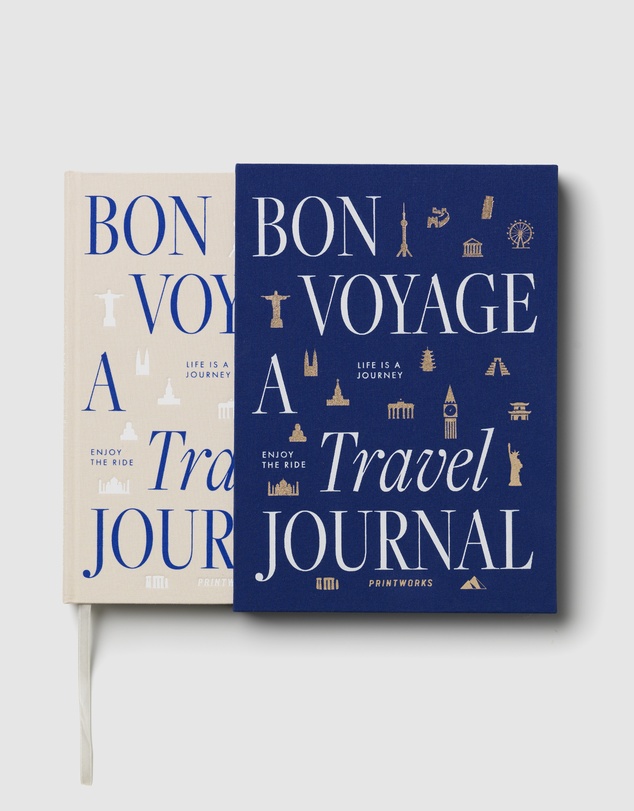 Printworks - Printworks Bon Voyage Travel Journal-Blue Beige