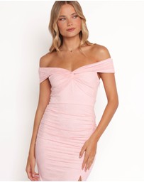 Petal & Pup - Vada Midi Dress - Pink Lace