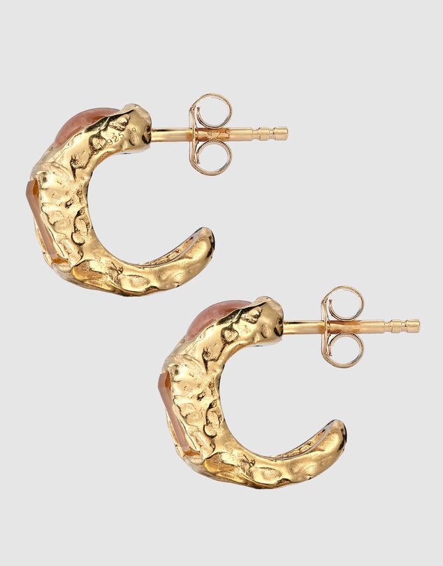 Haze & Glory - Citrine Hoops - Gold